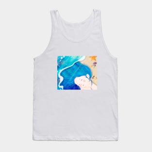 Blue Ocean Waves Tank Top